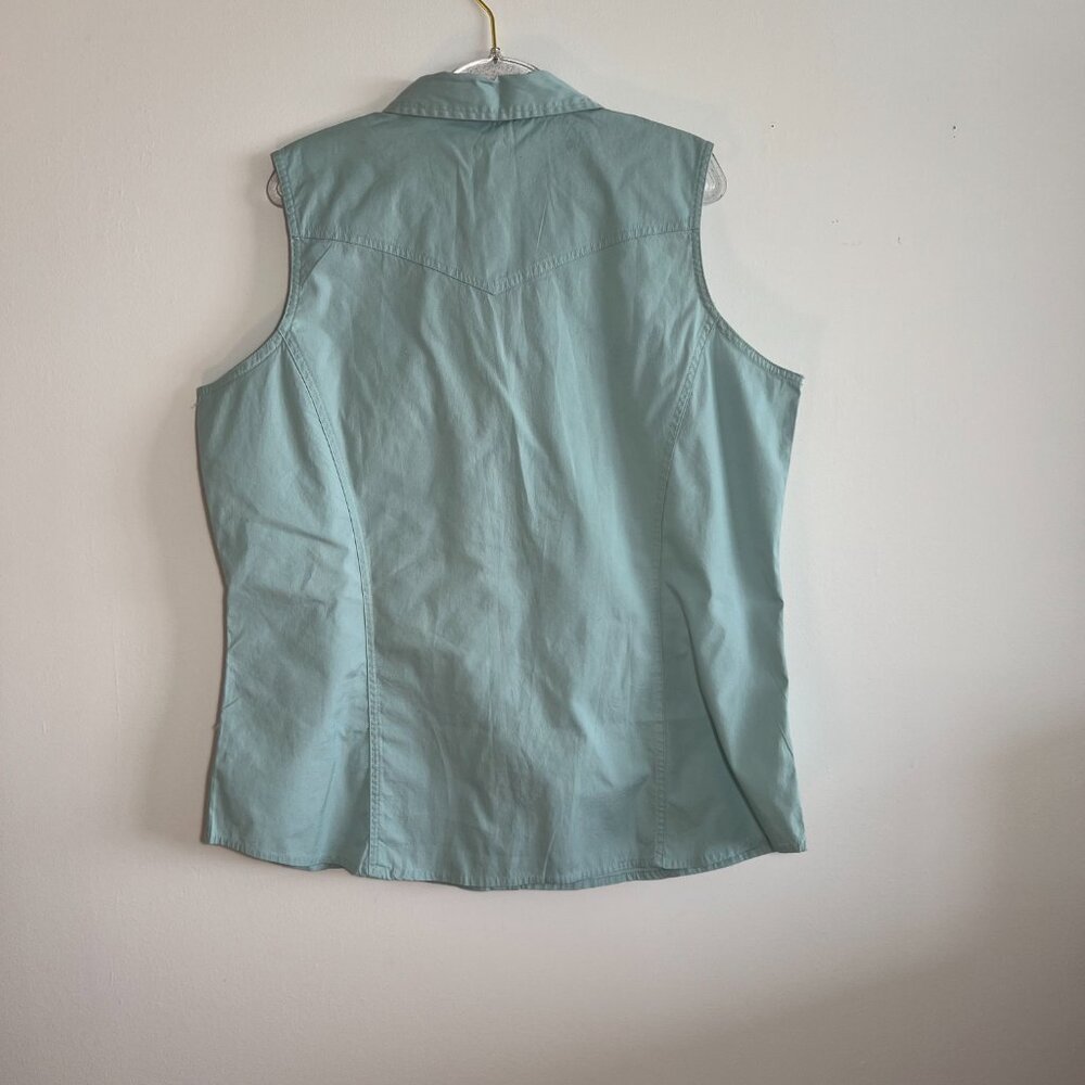 NWT Women's Carhartt Sleeveless top. Pearlized snaps, seamed bodice, size XL - Picture 10 of 11